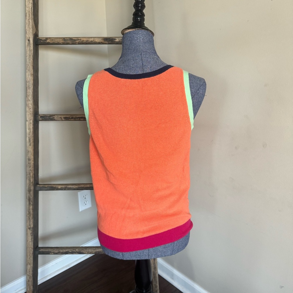 LOFT Women's Colorblocked Sweater Tank  100% Cotton - Picture 5 of 11